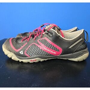 Vasque Trail Running Shoes Women Size 7.5 Black Pink Vibram Sole Mesh